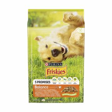 Сухой корм для взрослых собак Purina Friskies Balance с курицей, говядиной и овощами, 10 кг