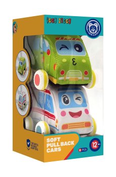 Развивающая игрушка Iggy Ziggy Мягкие машинки, от 1 года, 2 шт (HE0203)