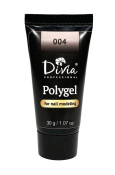 Уценка! Полигель для наращивания ногтей Divia Polygel 004, 30 г
