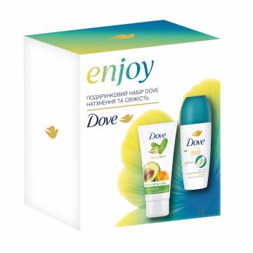 Подарочный набор женский Dove Вдохновение и свежесть (крем для рук, 75 мл + шариковый антиперспирант, 50 мл)