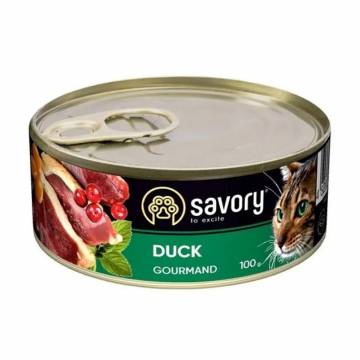 Влажный корм для прихотливых кошек Savory Cat Can Adult с уткой, 100 г Влажный корм для прихотливых кошек Savory Cat Can Adult с уткой, 100 г