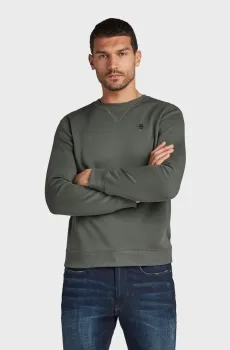 Мужской оливковый свитшот Premium core r sw Оливковый XXL G-Star RAW D16917,C235