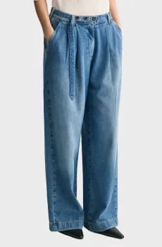 Женские синие джинсы LOW LOOSE BELTED Синий 40 Gant 4100212