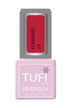 Уценка! Гель-лак для ногтей Tufi profi Premium Flamingo 23 Томатный, 8 мл