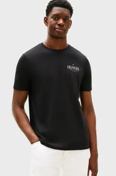 Мужская черная футболка STACK Черный M Tommy Hilfiger MW0MW39355