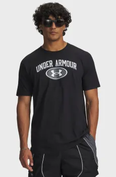 Мужская черная футболка UA M WM Locker Tag SS-BLK Черный L Under Armour 6012778-001