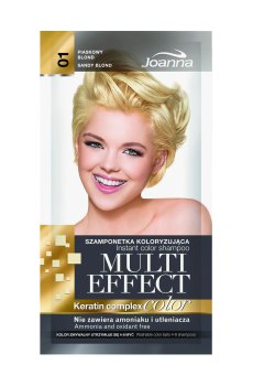 Оттеночный шампунь для волос Joanna Multi Effect Color Keratin Complex 01 Sandy Blond, 35 г