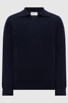 Синий свитер из шерсти и кашемира