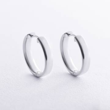 Серьги - кольца в белом золоте с08653 Серьги - кольца в белом золоте с08653