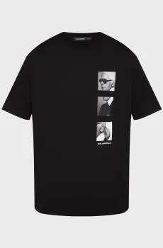 Мужская черная футболка Черный L Karl Lagerfeld 554225.755139;990