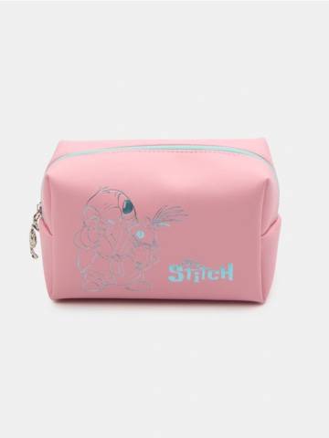 Косметичка з принтом Stitch - пастельний рожевий Косметичка з принтом Stitch - пастельний рожевий