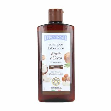Шелковый шампунь I Provenzali Karite & Cocco Shampoo, для сухих и кудрявых волос, с маслом карите и кокоса, 250 мл Шелковый шампунь I Provenzali Karite & Cocco Shampoo, для сухих и кудрявых волос, с маслом карите и кокоса, 250 мл