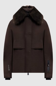 Коричневая горнолыжная куртка Caurel GORE-TEX с мехом