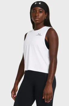 Женский белый топ Vanish Energy Crop Tank Белый M Under Armour 1383654-100