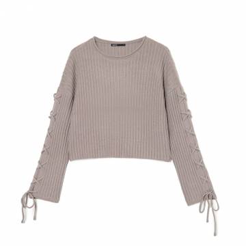 Cropp - Джемпер з трикотажу в рубчик - темно-сірий Cropp - Джемпер з трикотажу в рубчик - темно-сірий