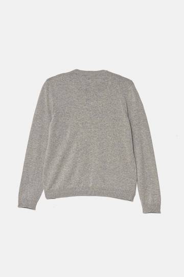 Детский хлопковый свитер United Colors of Benetton цвет серый лёгкий 1294C106Y Детский хлопковый свитер United Colors of Benetton цвет серый лёгкий 1294C106Y