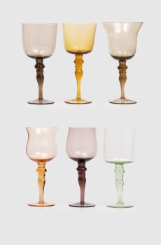 Набор разноцветных бокалов 6 шт