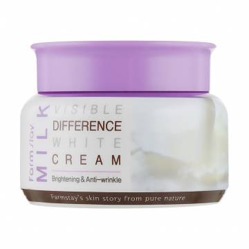 Осветляющий крем для лица FarmStay Visible Difference Milk White Cream с экстрактом молочных протеинов, 100 г Осветляющий крем для лица FarmStay Visible Difference Milk White Cream с экстрактом молочных протеинов, 100 г