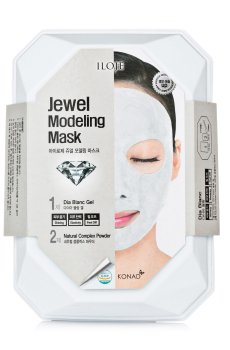Альгинатная маска для лица Konad Jewel Modeling Mask Dia Blanc с алмазной пудрой (с ванночкой и шпателем), 55 г