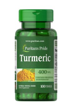 Куркума Puritans Pride Turmeric, 400 мг, 100 капсул