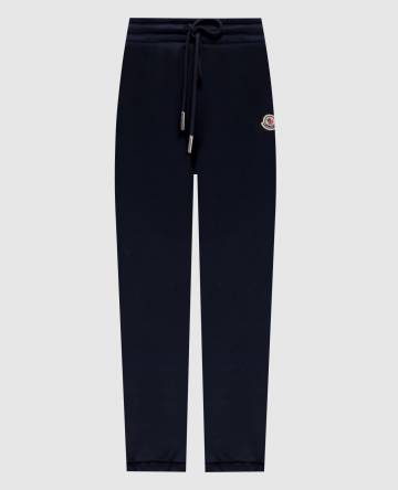 Голубые джогеры с нашивкой логотипа