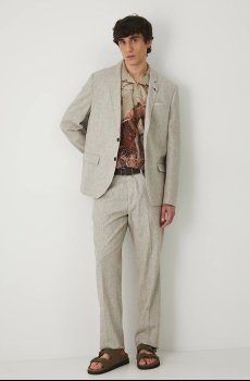 Брюки с примесью льна Medicine