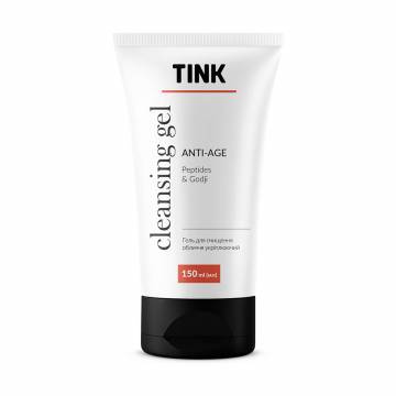 Укрепляющий гель для очищения лица Tink Anti-Age Cleansing Gel Пептиды и ягоды годжи, 150 мл Укрепляющий гель для очищения лица Tink Anti-Age Cleansing Gel Пептиды и ягоды годжи, 150 мл