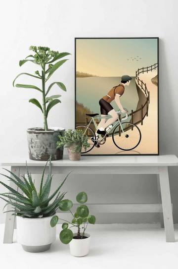 Vissevasse Плакат Cycling The Hulls 50x70 cm Vissevasse Плакат Cycling The Hulls 50x70 cm