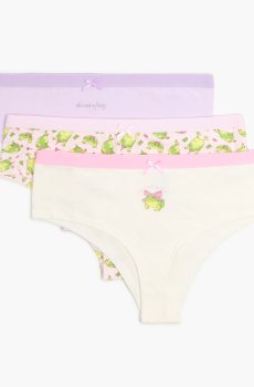 Cropp - Трусики з принтом, 3 пари - різнобарвний