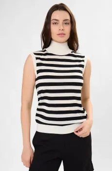 Женский шерстяной гольф в полоску Разноцветный M BOSS 50544998;960