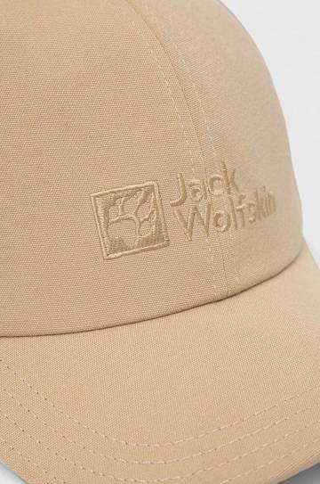 Кепка Jack Wolfskin цвет бежевый с аппликацией Кепка Jack Wolfskin цвет бежевый с аппликацией