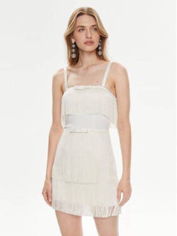 Elisabetta Franchi Коктейльна сукня AB-635-42E2 Білий Regular Fit Elisabetta Franchi Коктейльна сукня AB-635-42E2 Білий Regular Fit