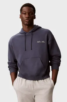 Мужское синее худи SCRIPT Синий XL Calvin Klein LV00NM3035
