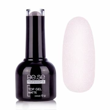 Матовый топ для гель-лака с шимером Be.Se Professional Top Gel Coat Matte 02, 10 г Матовый топ для гель-лака с шимером Be.Se Professional Top Gel Coat Matte 02, 10 г