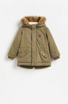 Reserved - Куртка з підкладкою sherpa - коричневувато-зелений - 343JP-78X