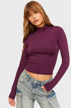 Женский фиолетовый лонгслив Фиолетовый XS Tally Weijl STSPEHOLYM