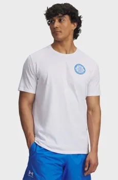 Мужская белая футболка UA ARMOUR CLUB SS Белый M Under Armour 6005612-100
