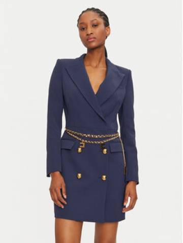 Elisabetta Franchi Коктейльна сукня AB-657-46E3-V650 Cиній Regular Fit Elisabetta Franchi Коктейльна сукня AB-657-46E3-V650 Cиній Regular Fit