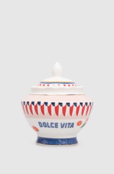 Белая фарфоровая сахарница Dolce Vita