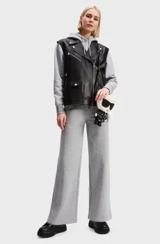 Женские серые спортивные брюки ikon wide Серый XL Karl Lagerfeld A3W10117
