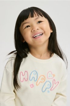 Reserved - Футболка з вишитим принтом - кремовий - 887HT-01X