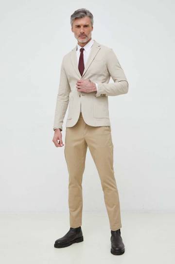 Льняная рубашка Lacoste цвет белый regular воротник button-down Льняная рубашка Lacoste цвет белый regular воротник button-down