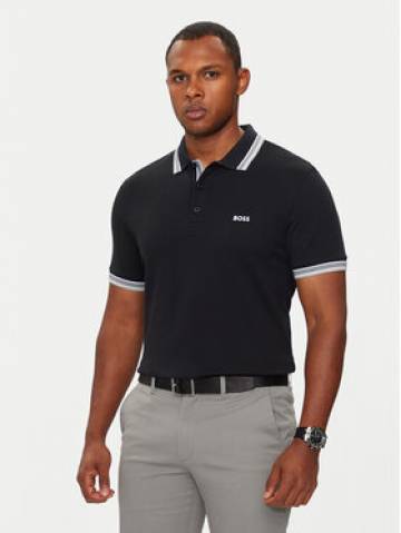 Boss Поло Paddy 50469055 Чорний Regular Fit Boss Поло Paddy 50469055 Чорний Regular Fit