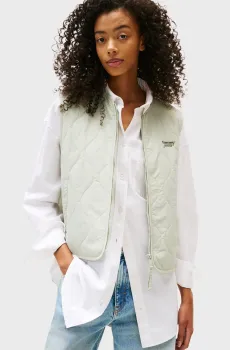 Женский мятный жилет TJW ONION QUILT VEST Ментоловый XS Tommy Jeans DW0DW21184
