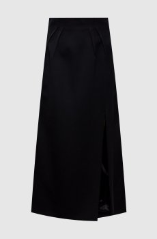 Черная юбка из шерсти
