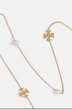 Позолоченное колье Tory Burch Long Kira