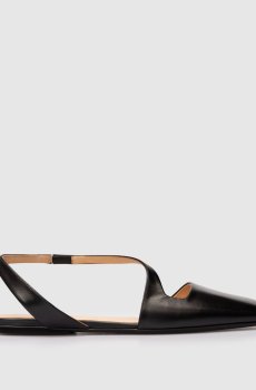 Черные кожаные лигбеки Quadrangolo