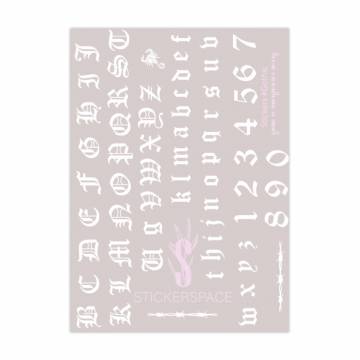 Наклейки для дизайна ногтей StickersSpace Gothic White Mini (281012) Наклейки для дизайна ногтей StickersSpace Gothic White Mini (281012)