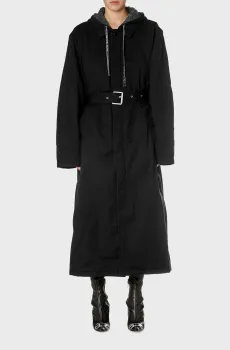 Женский черный плащ J-MARLON-FEM Черный 38 Diesel A14689 0CHBP