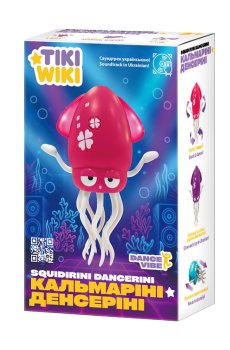 Интерактивная игрушка Tiki Wiki Кальмарини денсерини, со светом, на украинском языке, рубиновый, 20 см, от 3 лет (158-21-UA-R)